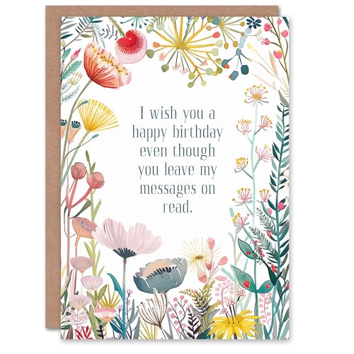 Artery8 Greeting Card Happy Flowers You Leave My Messages... - Jardin & Extérieur en promo à 2.00€