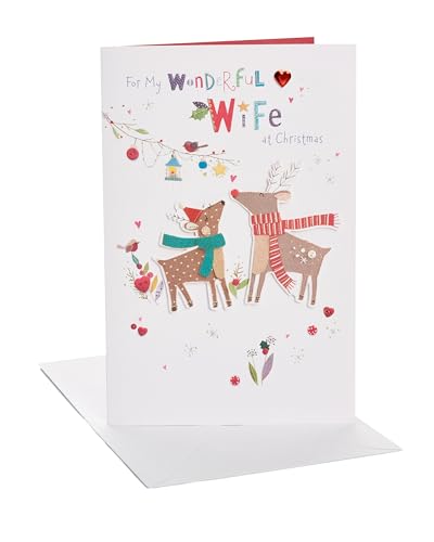 UK Greetings Tarjeta de Navidad para esposa, diseño de reno - Amazon Espagne à 7.66€