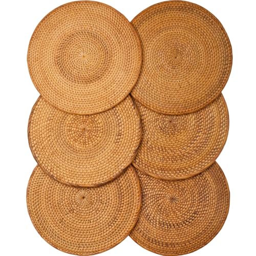 Decvel Paquete de 6 manteles individuales redondos de ratán... - Auto & Moto Amazon Espagne à 37.36€