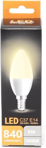 Blendend Bombilla LED E14 C37 9W 3000K, alta eficiencia... - Amazon Espagne à 3.43€