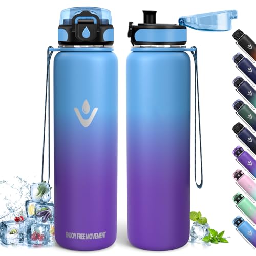 Gourde Inox, 1L sans BPA, Gourde Isotherme, Étanche... - Sports & Fitness en promo à 17.76€
