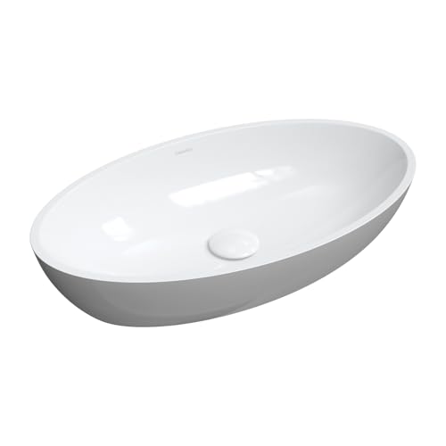 Omnires White/Grey Bathroom Sink Made of Composite Siena M... - Maison & Cuisine en promo à 108.28€