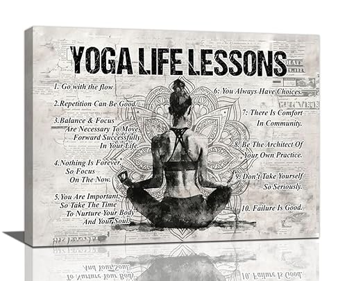 Yoga Life Lessons Wall Art - Retro Poster Motivational... - Sports & Fitness Amazon Royaume-Uni à 2.30€