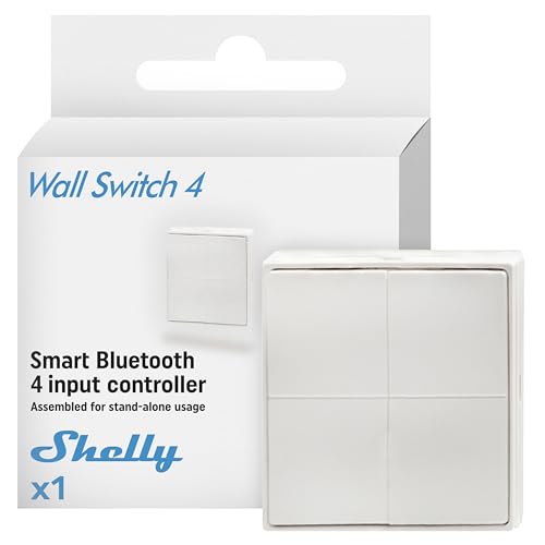 Shelly BLU Wall Switch 4 Stand-Alone - Bluetooth-Schalter... - High-Tech & Électronique en promo à 14.95€