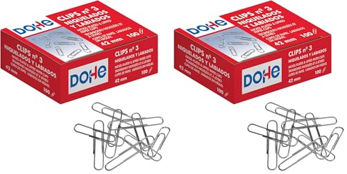 MTL 200er Pack vernickelte Büroklammern, Clips 42 mm - Amazon Allemagne à 3.14€