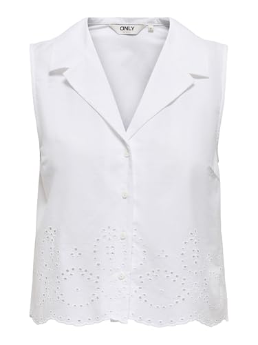 ONLY Onlroxanne SL Resort - Maglietta Wvn, Bianco, S - Mode & Vêtements Amazon Italie à 15.17€