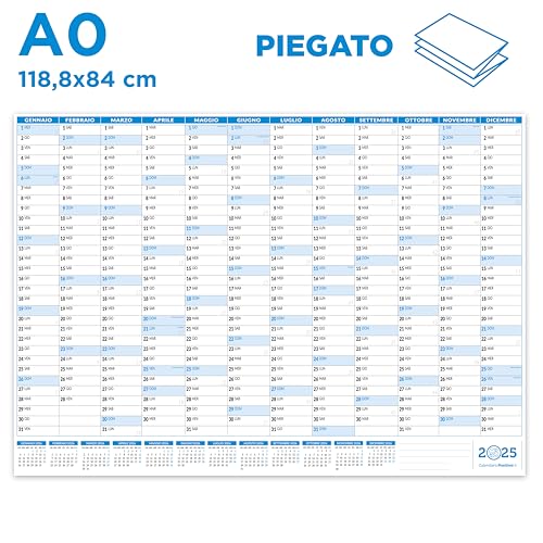 Wall Calendar 2025 118 x 84 cm Planner | Positive | Folded... - Fournitures Bureau Amazon Royaume-Uni à 4.76€