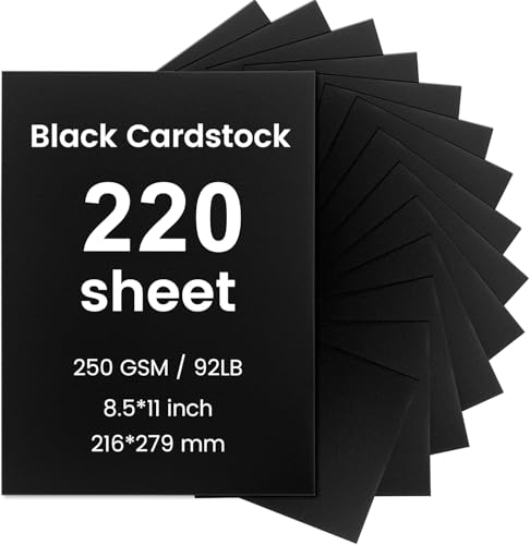 Black Cardstock,220 Sheets Black Cardstock 8.5 x 11 Inches... - Maison & Cuisine Amazon Royaume-Uni à 9.00€
