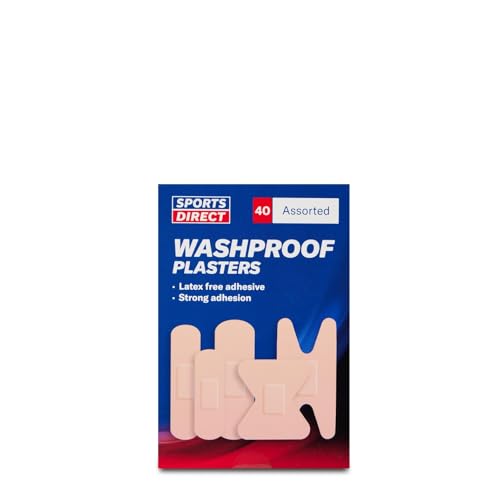 Sports Direct Washproof Plasters 40 Pack Assorted Types... - Sports & Fitness Amazon Royaume-Uni à 1.50€
