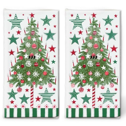 Lot de 20 mouchoirs individuels avec motif de sapin de Noël... - Auto & Moto Amazon France à 2.13€