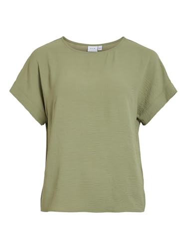Vila Female Oberteil mit kurzen Ärmeln Rundhals - Amazon Allemagne à 12.39€