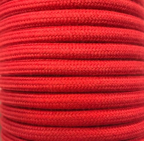 Cable textil de 25m en rojo, tejido de algodón liso, ideal... - Loisirs Créatifs Amazon Espagne à 23.66€