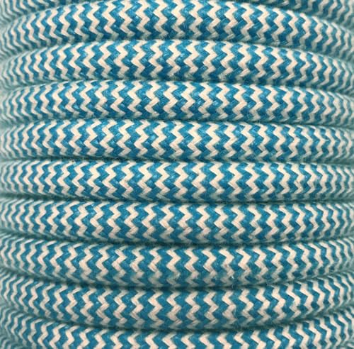 25m CABLE TEXTIL ZIG-ZAG AZUL - High-Tech & Électronique Amazon Espagne à 13.64€