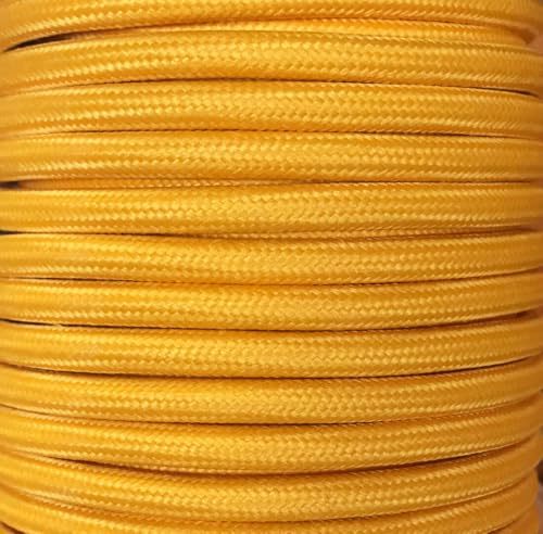 25 m Textilkabel, glatt, senffarben, matt - Réduction -75% à 21.31€