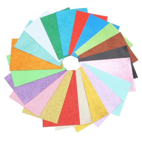 MUSISALY 20pcs A4 Adhesive Glitter Foam Sheets Sparkly... - Maison & Cuisine en promo à 7.19€
