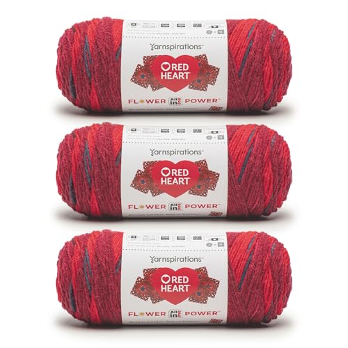 Red Heart All in ONE Flower Power Burgundy Blossom Yarn - 3... - Garden & Outdoor Amazon UK à 18.93€