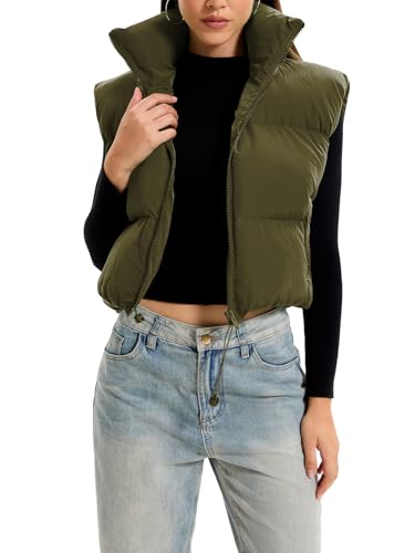 OYIGELZ Gilet trapuntato da donna alla moda, colletto alto... - Maison & Cuisine Amazon Italie à 14.21€