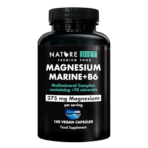 Magnesium Marine + B6 - Magnesium Hochdosiert Kapseln - 375... - Amazon Allemagne à 9.50€