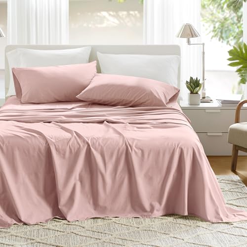 Comfort Spaces 100% Cotton Sheets Twin, Breathable & Ultra... - Home & Kitchen Amazon UK à 6.23€
