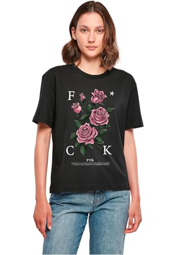 Miss Tee F*cking Roses Tee Black, XL - Mode & Vêtements Amazon Allemagne à 7.10€