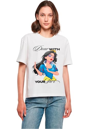 Miss Tee Done with Your Sh*it Tee White, XS - Mode & Vêtements Amazon Allemagne à 9.23€