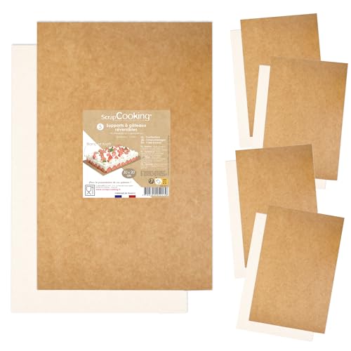 SCRAP COOKING 5217 Set of 5 Cake Stands - Kraft Cardboard... - Auto & Moto en promo à 4.62€