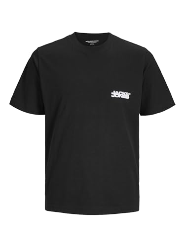 JACK & JONES Jcosago Logo Slub tee SS Crew Neck, Negro, XXL - Mode & Vêtements en promo à 5.82€