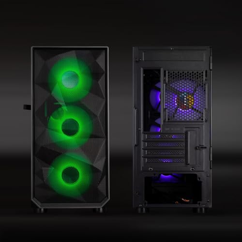 Schwarzes Gaming-Mini-Turm, ATX-Format, optimierte... - High-Tech & Électronique Amazon Allemagne à 27.96€