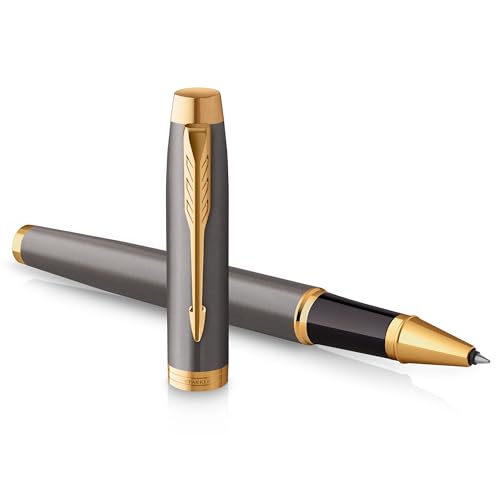 Parker IM Stylo Roller | Laque Grise avec Finitions Or |... en promo à 27,49€ (-30%) sur Amazon FR