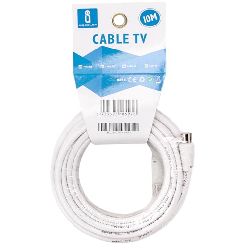 VoltShine Câble TV de 10 mètres de couleur blanche, idéal... en promo à 4,57€ (-39%) sur Amazon FR