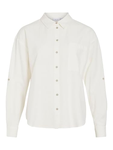 Vila Camiseta de Mujer Viprisilla L/S, Blanco Nieve., 42 - Mode & Vêtements Amazon Espagne à 10.88€