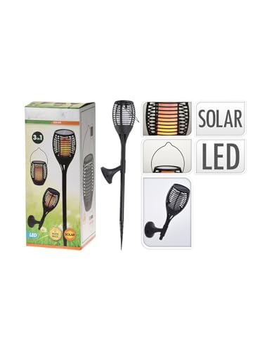 Antorcha solar LED multiposición con efecto fuego, ideal... - Garden & Outdoor en promo à 8.25€