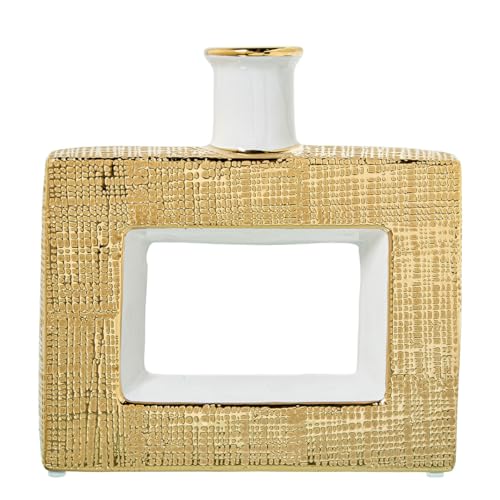 Alexandra House Living Jarrón Blanco Cerámica 24 x 6 x 24 cm - Amazon Espagne à 11.73€