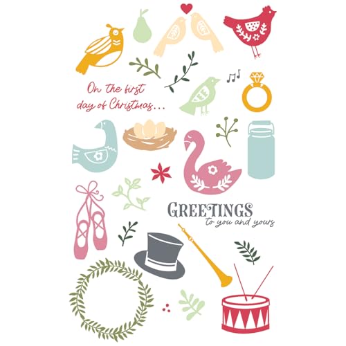 Sizzix A5 Clear Stamps Set 12 Days of Christmas by... - Sports & Fitness Amazon UK à 8.06€