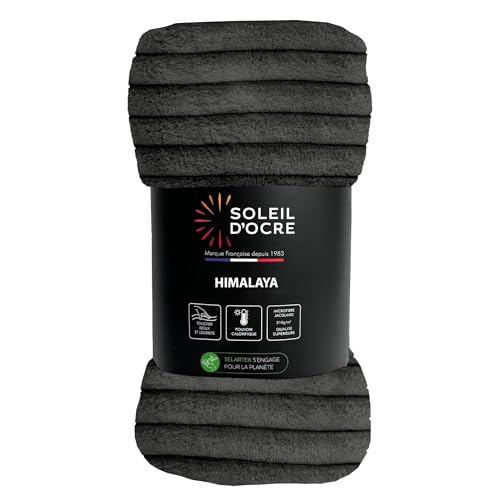 Soleil d'ocre, Couvre lit Flanelle et Velours 180x220 cm... - Maison & Cuisine en promo à 28.31€