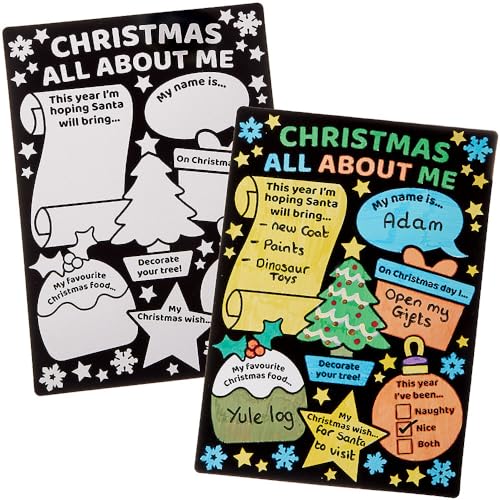 Baker Ross FN316 Affiches de Noël à propos de moi - paquet... - Bricolage & Outils en promo à 4.53€