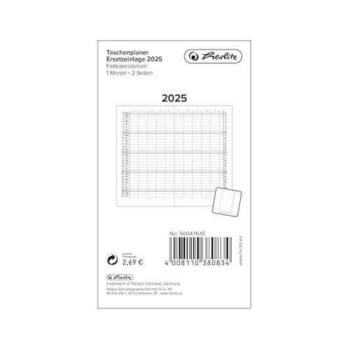 Herlitz Planificador de bolsillo de repuesto con pliegue... - Maison & Cuisine Amazon Espagne à 6.62€