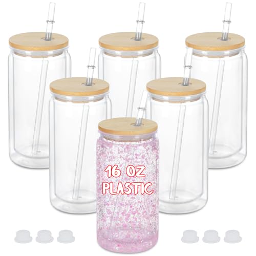 Maucircol 16 Oz Plastic Snowglobe Tumbler, 6 Pack... - Bricolage & Outils Amazon Royaume-Uni à 27.46€