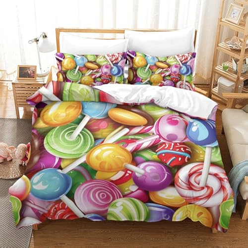KOABERUVN Lollipop Impression 3D Housse De Couette... - Jouets & Jeux Amazon France à 27.65€