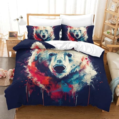 KOABERUVN 3D Ours Polaires Housse De Couette avec Taies... - Jouets & Jeux Amazon France à 24.99€