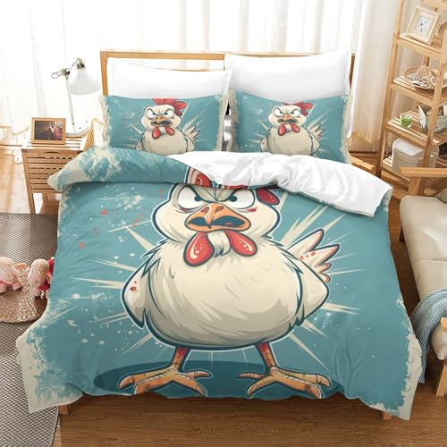 KOABERUVN Le Coq De Housse De Couette en 3D avec Taies... - Maison & Cuisine Amazon France à 27.65€