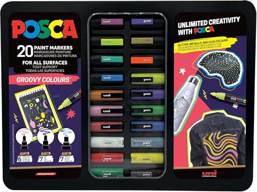 POSCA 186831 Set di Pennarelli POSCA, 20 Penne Acriliche in... - Bon plan à 19.73€