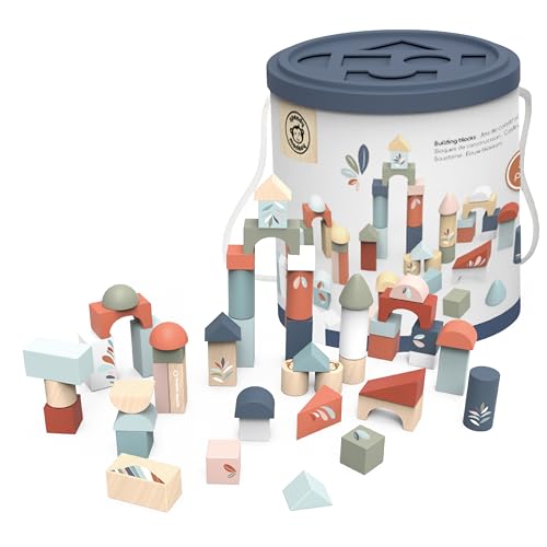 Speedy Monkey 691009 Holz-Bausteine-Set mit Steckspiel, 50... - Toys & Games Amazon Germany à 13.04€