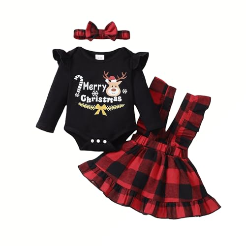 APAELEA Abiti Alce Natale Bambina Manica Lunga Romper Plaid... - Bébé & Puériculture Amazon Italie à 10.99€