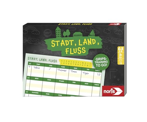 noris 606192091 Stadt, Land Fluss Spielbock mit 100 Blatt... - Jouets & Jeux en promo à 3.51€