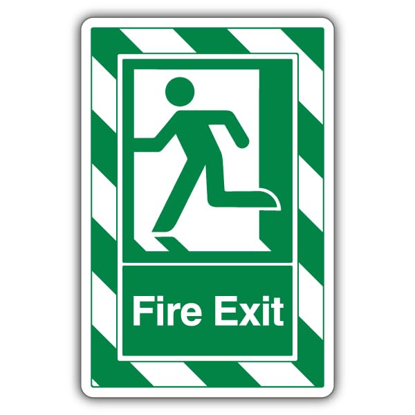 V Safety Fire Exit Man Running Left ExtraViz 250 x 350 mm... - Sports & Fitness Amazon Espagne à 5.92€