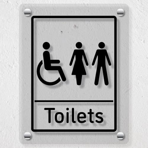 V Safety Mixed Toilets – 150 x 200 mm – Perspex, acrilico... - Auto & Moto Amazon Italie à 8.62€
