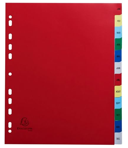 Exacompta - Ref. 92E – Karton mit 20 Registern aus... - Maison & Cuisine Amazon Allemagne à 21.81€