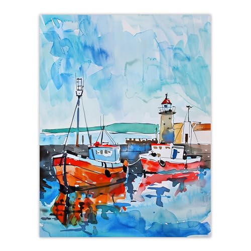 Artery8 Newhaven Lighthouse Fishing Boats Harbour Bathroom... - Sports & Fitness Amazon Italie à 12.25€