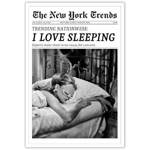 Beshdomp Vintage I Love Sleeping Posters Black And White... - Maison & Cuisine Amazon Royaume-Uni à 0.90€